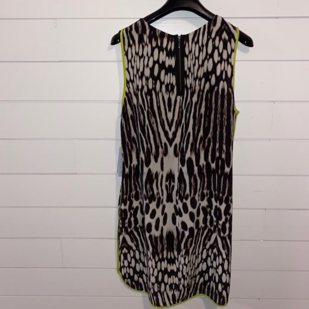 Charlie Jade Silk Dress - Size Large, Holiday Party, Bright Trim - Picture 4 of 7